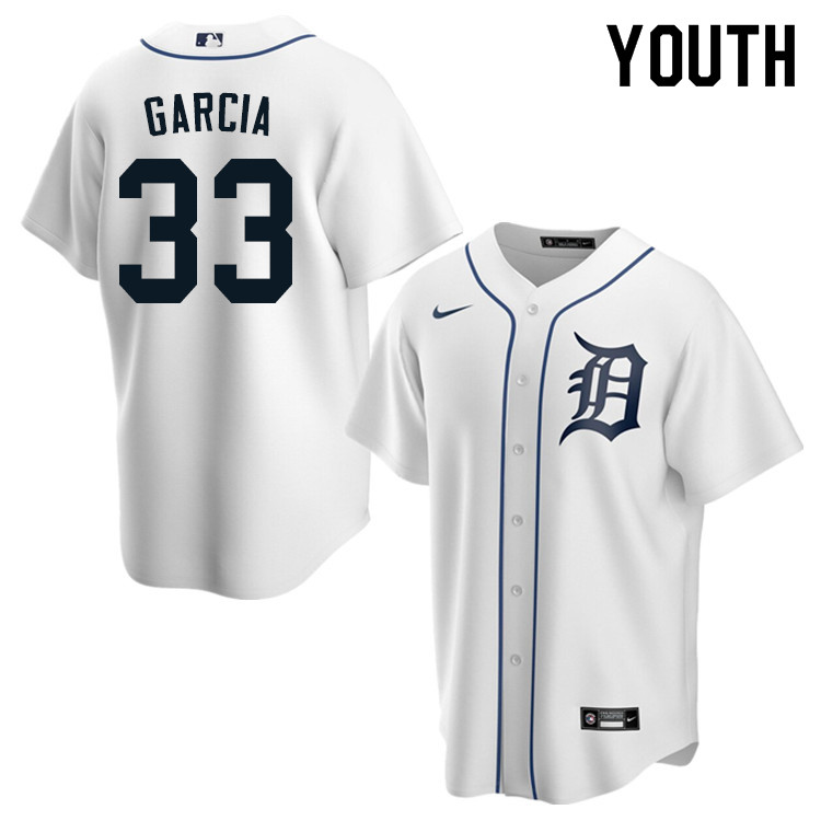 Nike Youth #33 Bryan Garcia Detroit Tigers Baseball Jerseys Sale-White